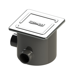 Caixa de Passagem Para Piscina Base redonda Tampa Inox Sodramar